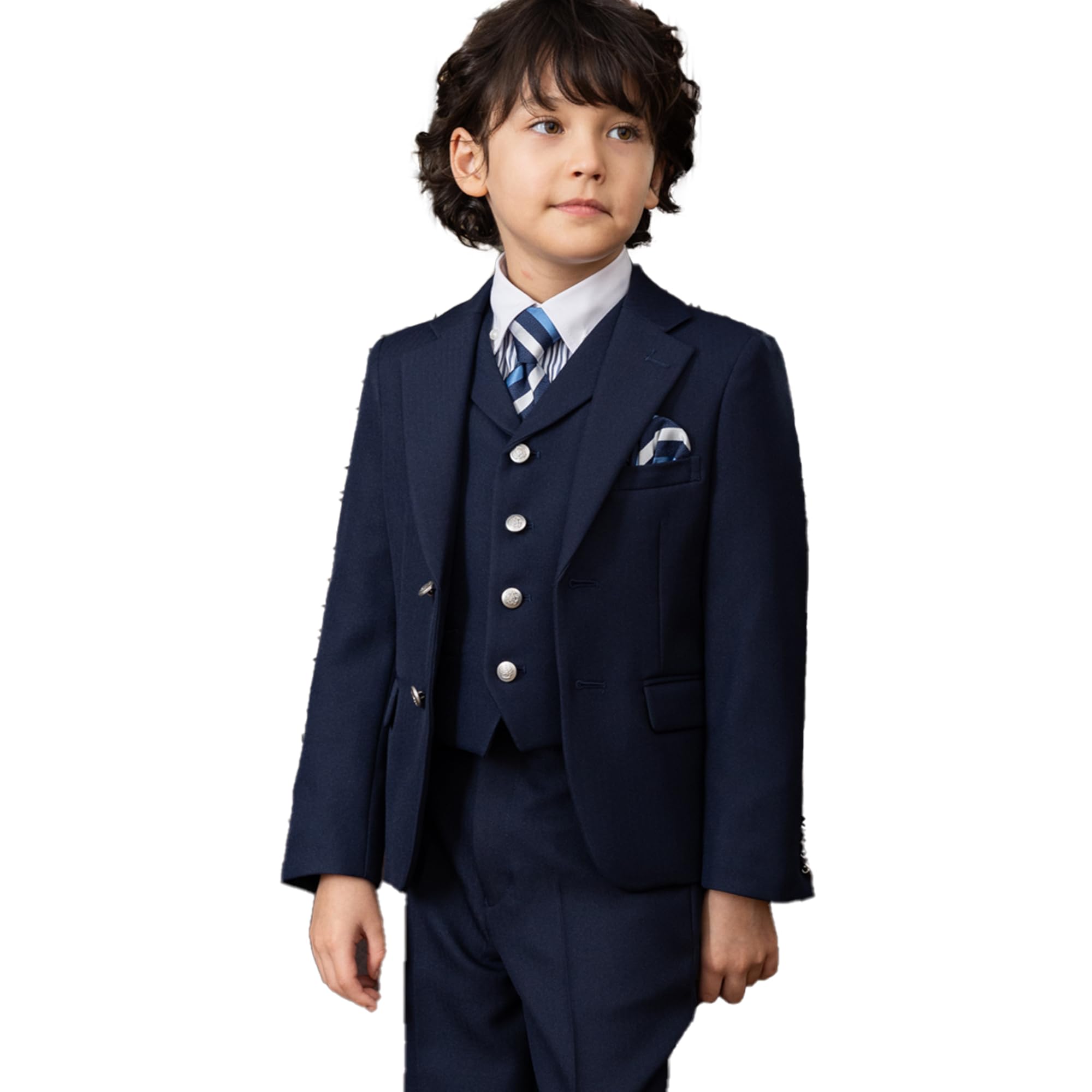 ワンダーファクトリー】 ネイビー系チェック フォーマルスーツ 170cm