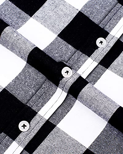 siliteelon Toddler Baby Boys Plaid Flannel Shirt Long Sleeve Button Down Shirts3