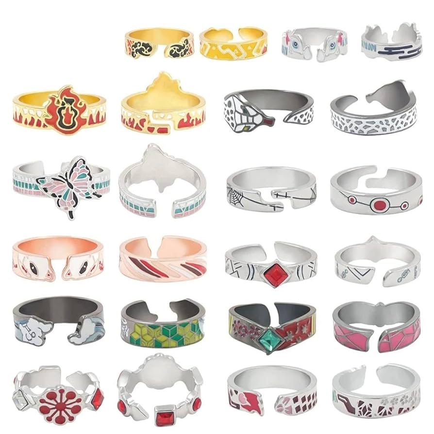 【竈門炭治郎】ティファニー 指輪 Amazon.co.jp: 指輪 鬼滅の刃 竈門 炭治郎 竈門禰豆子 我妻善逸 蝴蝶