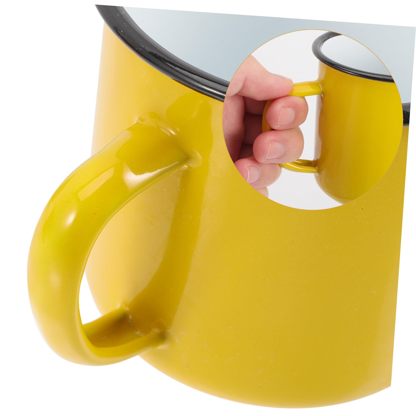 BESPORTBLE 4 Stück Emaille Becher 8cm Gesunde Leichtgewichtige Camping Becher Aus Emailliertem Stahl Extra Große Wasser Und Kaffeetasse in Rot Gelb Blau Und Grün Für Zuhause Und Outdoor