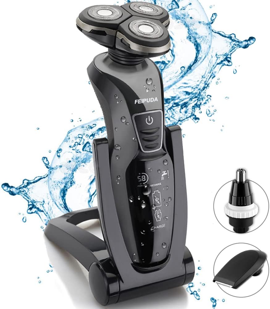 Amazon.com: Men's Shaver Electric Rotary Razor 3D Floating Cutter Head ...