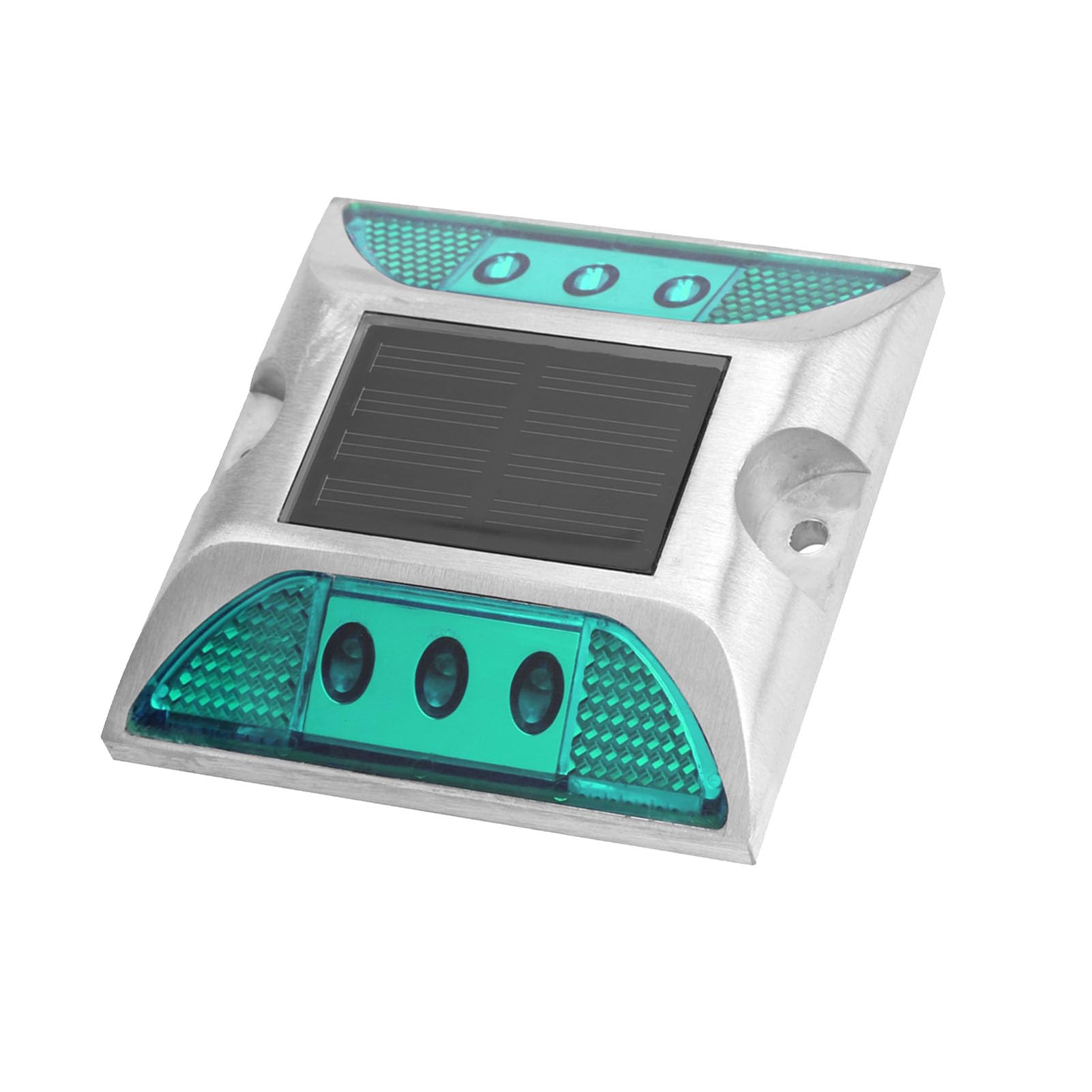 Muiltvoe LED Solar Ground Lights, Outdoor Driveway Road Marker with 1000m Viewing Distance, for Gardens Courtyards (Blue)
