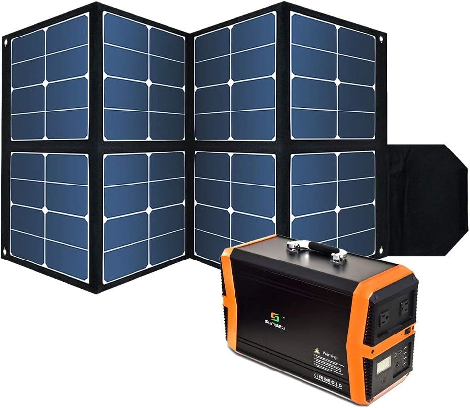 Foldable 100W Solar Panel, Waterproof Portable Power Solar Panel Charger with1 DC Outputs 32V/2.7A for SUNGZU 1000W Portable Solar Generator only