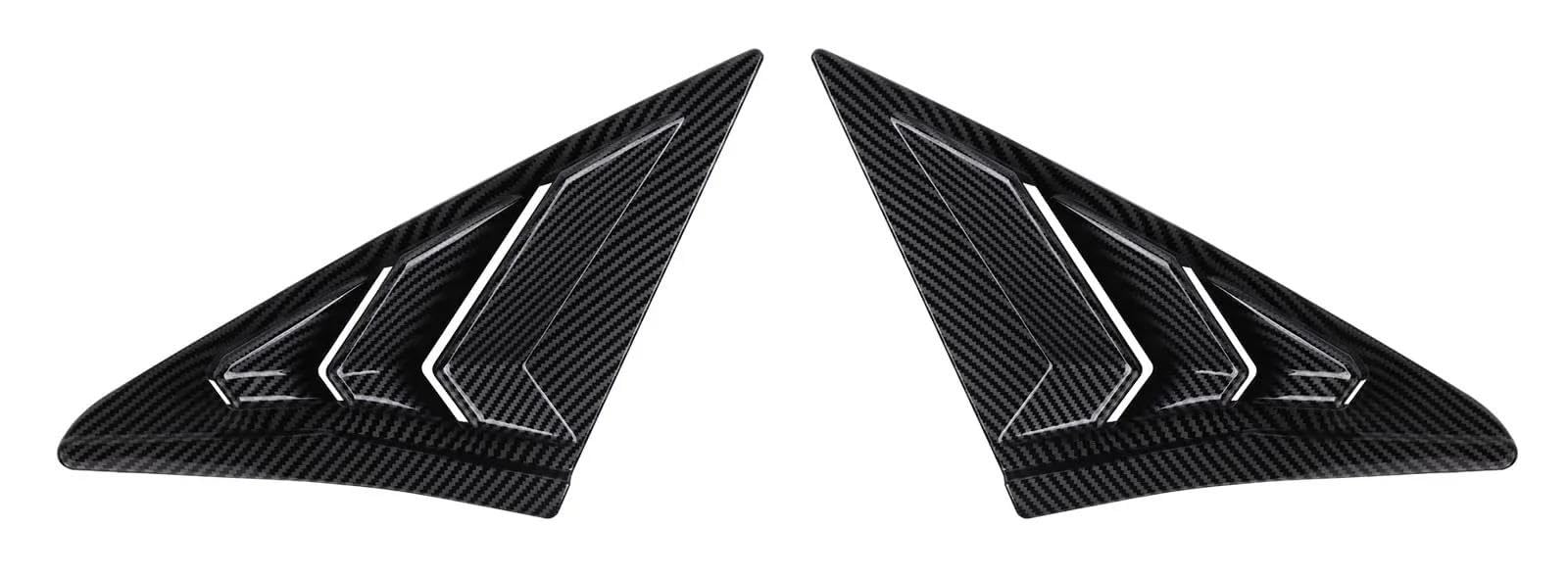 HGPVPKZAZD Car Rear Window Spoiler Tail Wing For Civic Hatchback 2016-2021 Rear Side ABS Window Louvers Shutter Air Vent Scoop Shades Cover Trim Rear Window Side Splitter Wing(Carbon Fiber look)