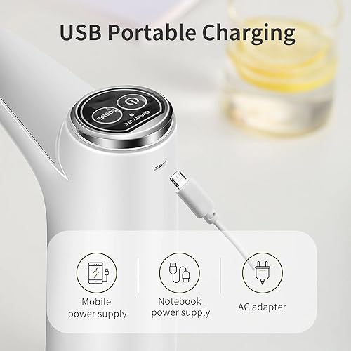 Miniatura 5 de HiPiCok Dispensador de agua para botella de 5 galones, bomba de agua eléctrica de 5 galones, bomba de agua recargable para jarra de 3 y 5 galones,