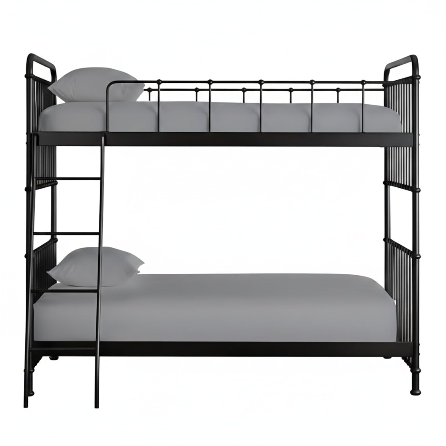 Small Single Fitted Sheets 2ft6 – Percale Bunk Bed Sheets 25cm Deep Pocket, Soft Easy Care Microfibre Fitted Bed Sheets, Breathable Non-Iron Bedding for Bunk Beds (76×190cm) (Grey)