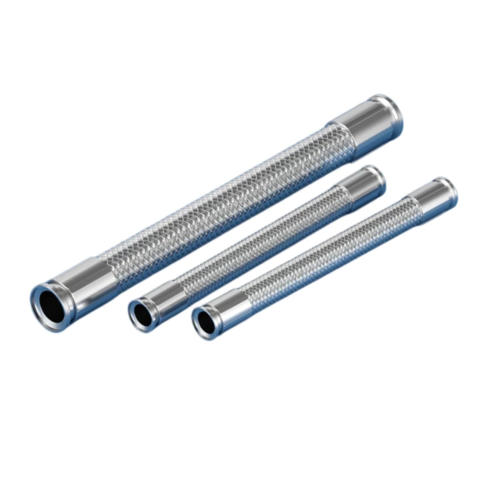 Purzen PTFE Corrugated Hose with 304 Stainless Steel Braid 3.58 inch Tri-Clamp Flexible Hose for Laboratory and Industrial Fluid Transfer 76mmx80mm,50mm