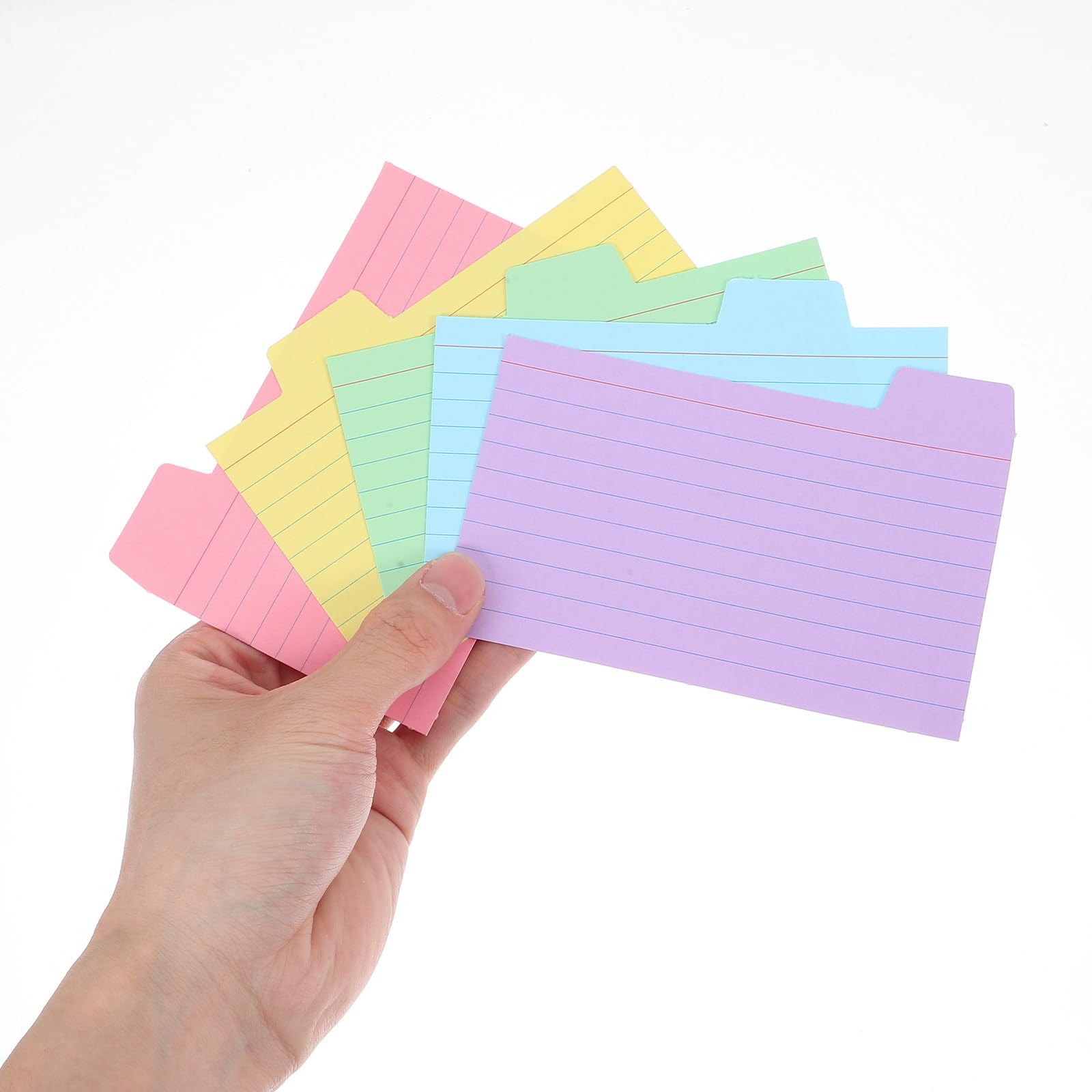 Boîte de Rangement Noire pour Fiches Index en Plastique Léger avec Onglets Autocollants, Organiseur Compact pour Notes et Recettes, pour Étudiants et Bureau