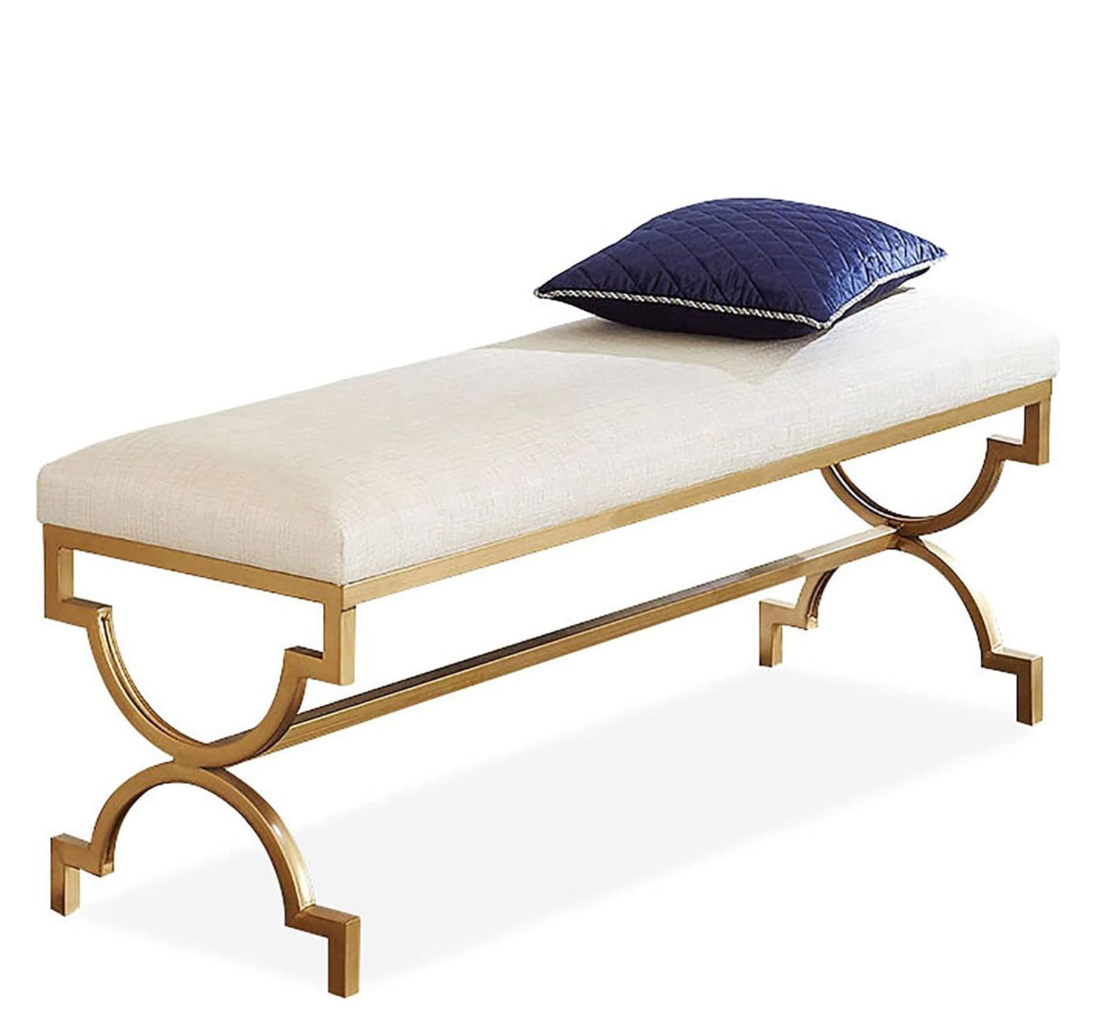Repose-pieds confortable en tissu pour l'entree et salle a manger doree