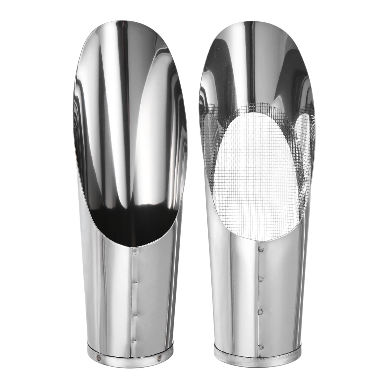 M METERXITY 1-Set Bonsai Soil Scoops, 2.4inch/6cm Stainless Steel Garden Soil Scoop Bucket Shovels and Soil Sifter for Transplanting/Flower Planting, Small Gardening Tools [Silver Tone] — image 1