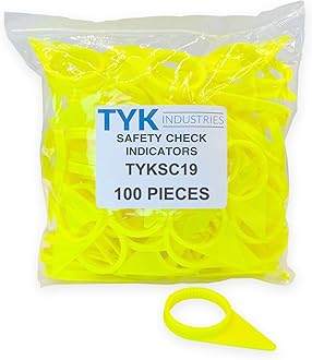 TYK Industries 19mm Loose Wheel Lug Nut Safety Check Indicators 100 Pack - Commercial Truck Wheel Nut Pre-Trip Safety Inspection Tool