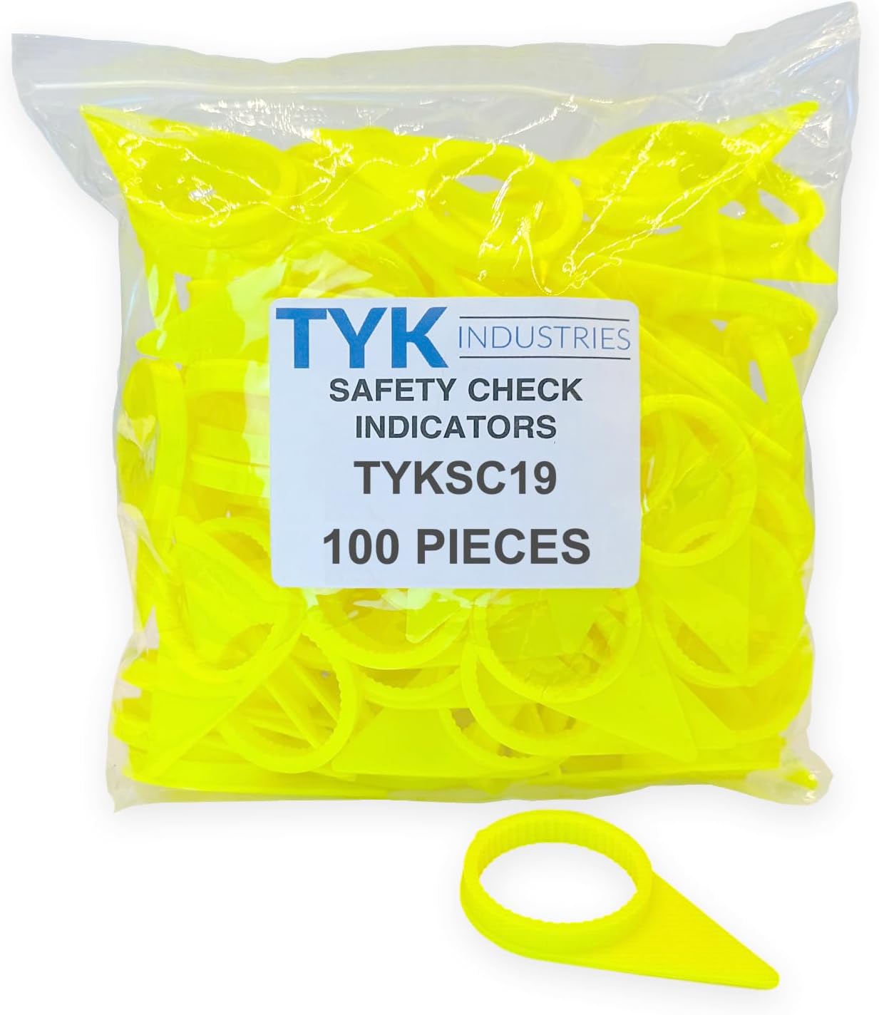 TYK Industries 19mm Loose Wheel Lug Nut Safety Check Indicators 100 Pack - Commercial Truck Wheel Nut Pre-Trip Safety Inspection Tool