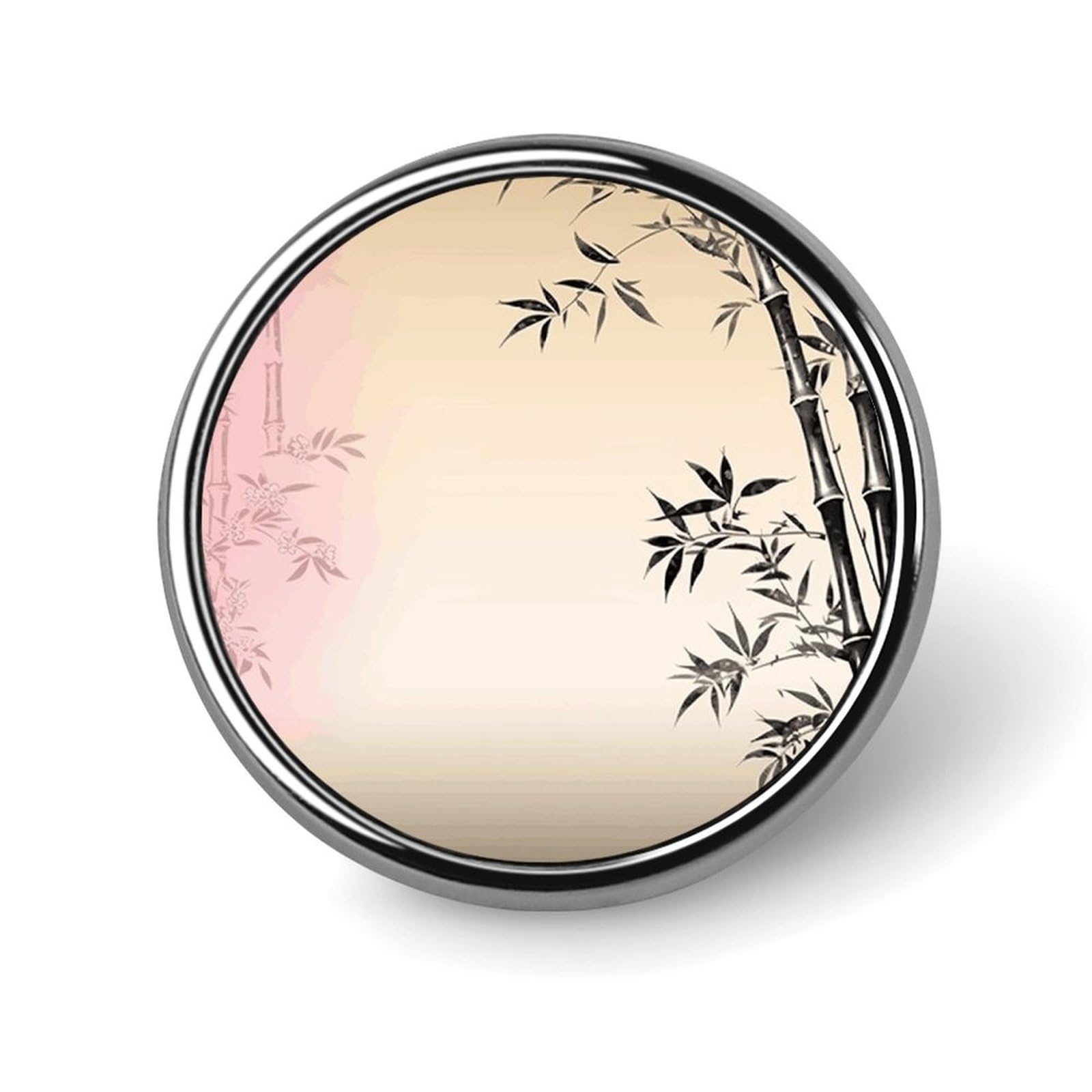 Stylish Flower Printed Round Brooch: Lightweight, Durable, Stylish Wedding Accessory Ideal for Valentine's Day And Women's Day