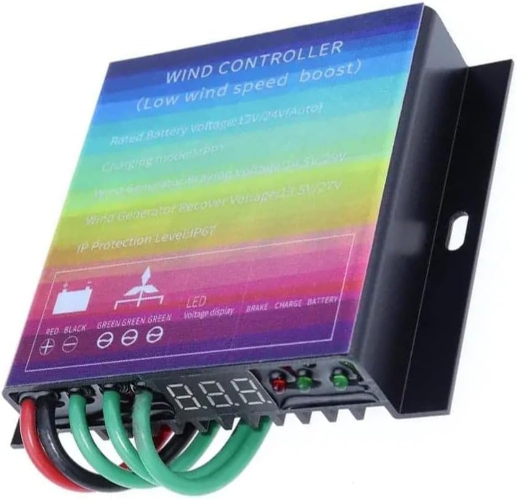Kontroler energii wiatrowej, generator ładowania turbiny wiatrowej do systemu zasilaczy wiatrowych i DC, DC 12 V/24 V, IP67, wodoodporny (800 W)