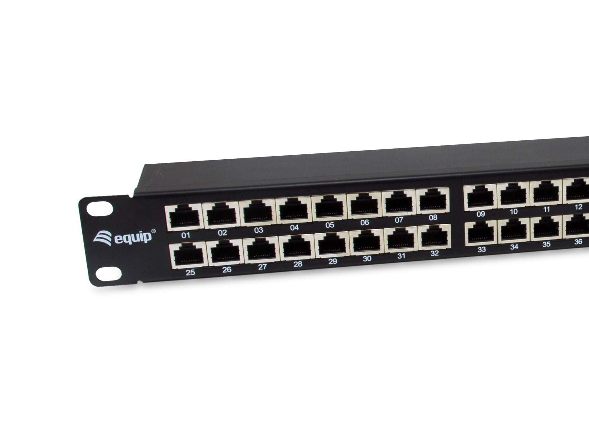 Equip 326626 Panneau de Brassage blindé 48 Ports Cat.6A Noir