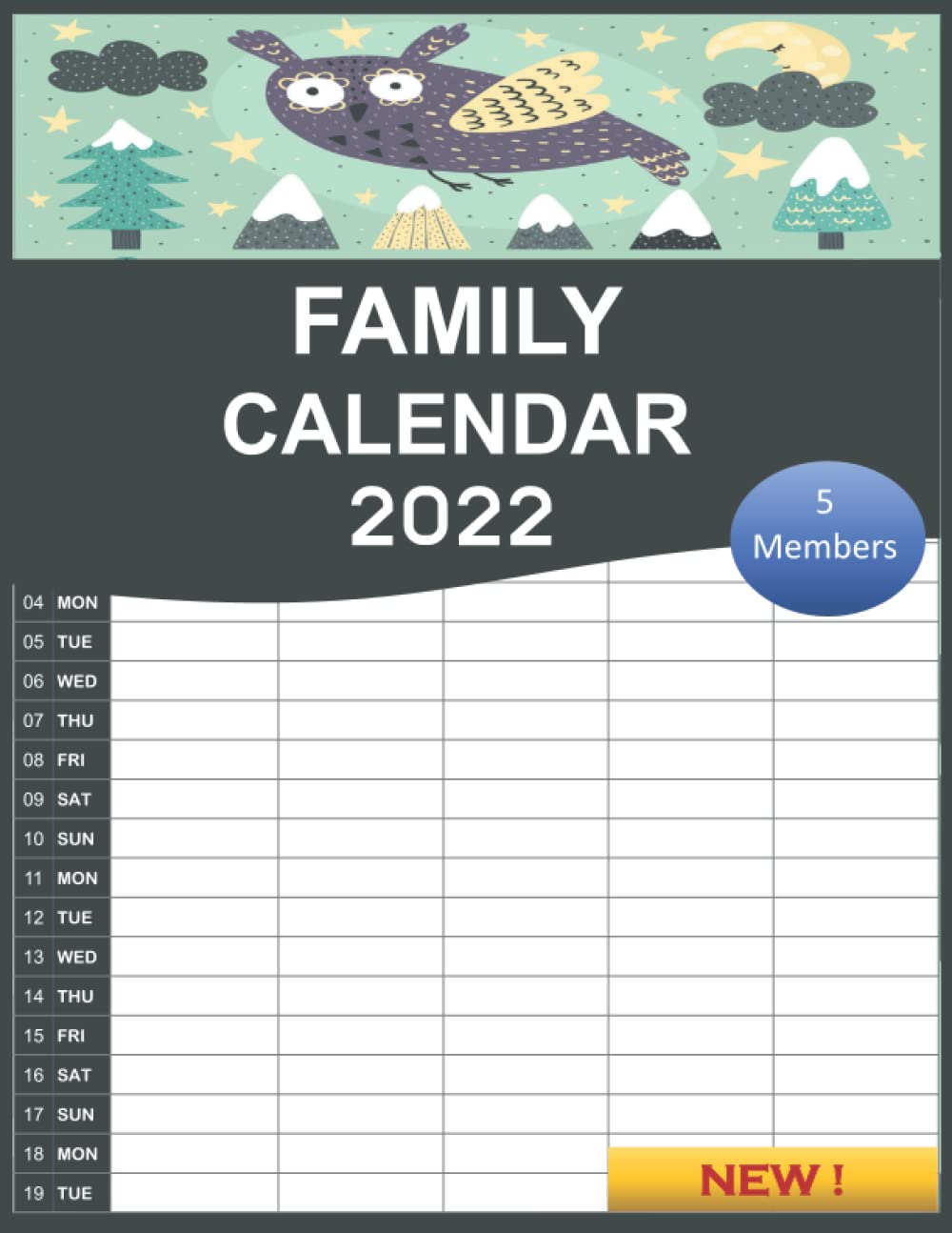 Buy Family 2022 Home Organiser 2022 with Family Planner, Month to View