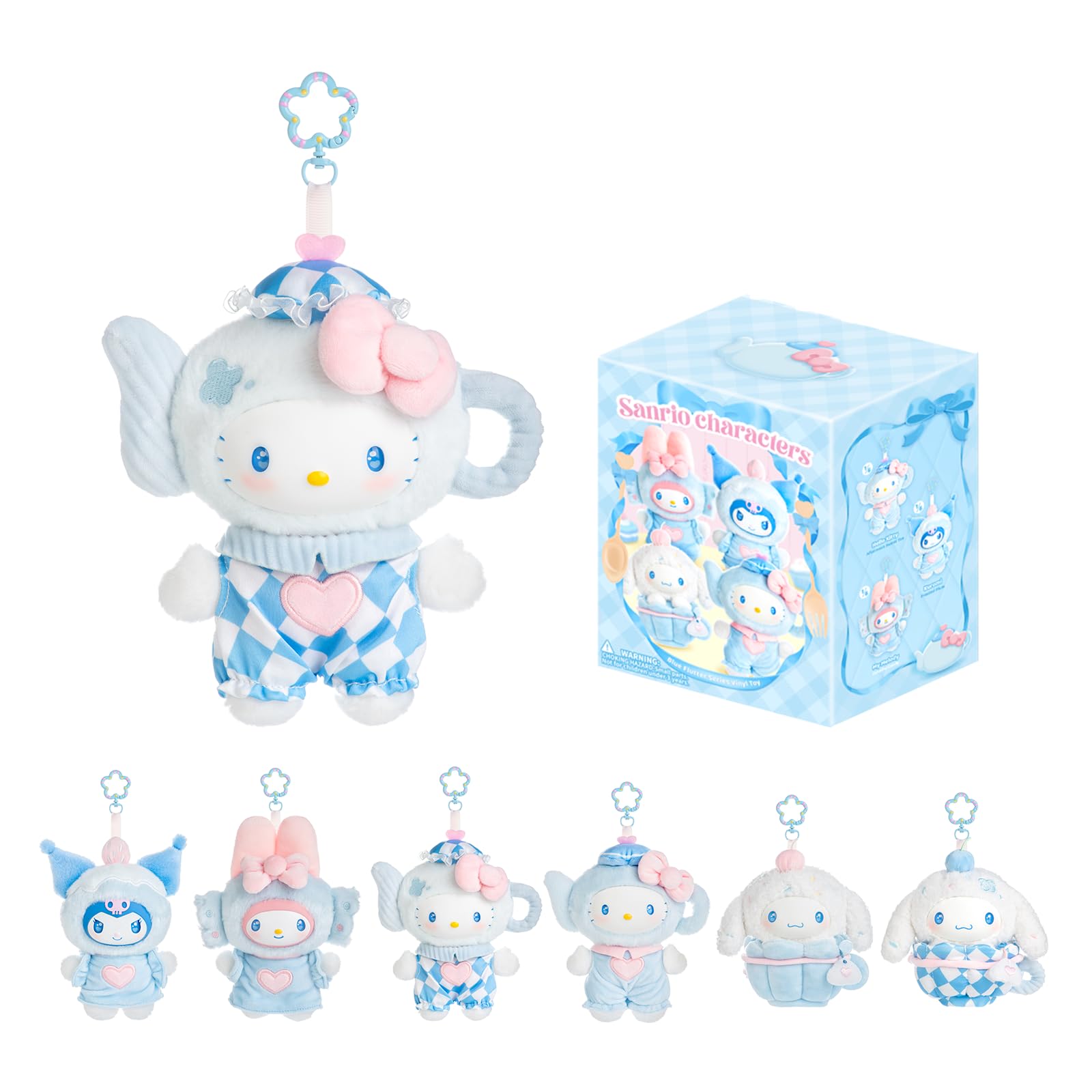 Amazon.com: MINI LIKE Hello Kitty Blind Box Blue Flutter Series