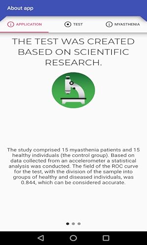Myasthenia gravis test - muscle fatigue analysis