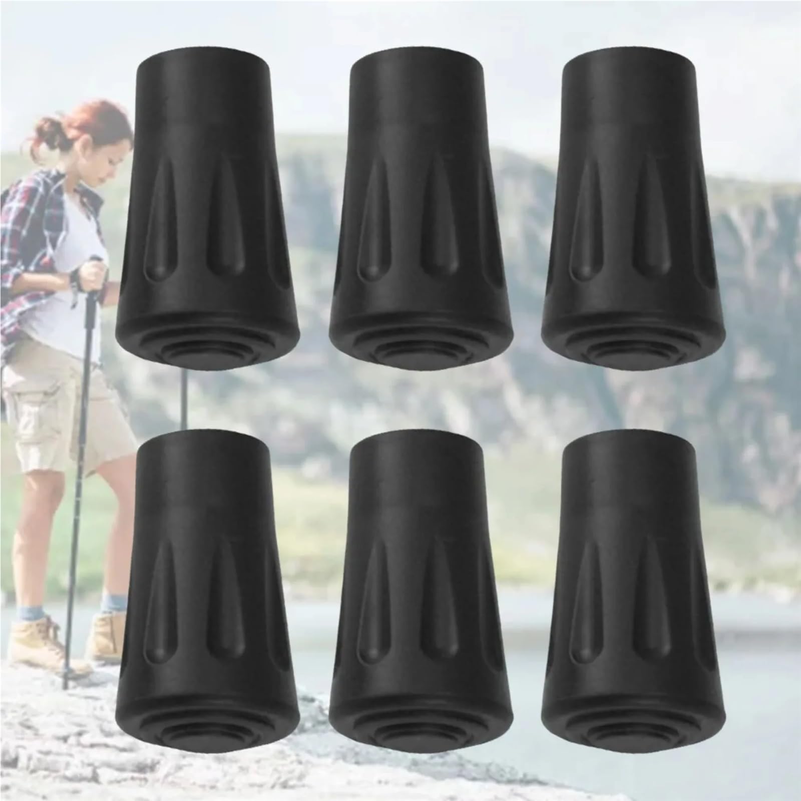 Protecteur De Canne Lot de 36 bâtons de randonnée de Rechange for Cannes d'escalade, Camping en Plein air, Capuchon de Protection en Caoutchouc pour Trekking BâTons De Marche