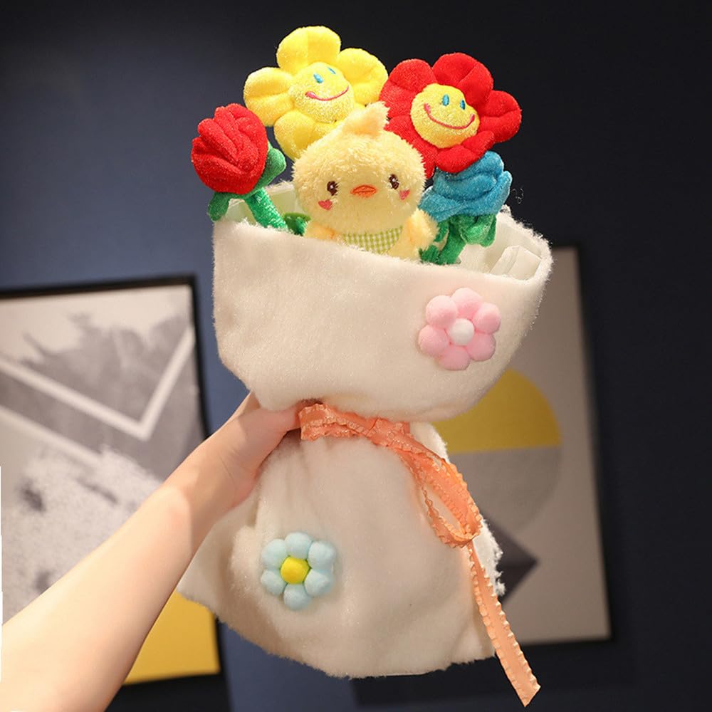Tikwisdom Eternal Plush Flower Bouquet, Rose Sunflower Bouquet, Plush Flower Bouquet Toy, Wedding Event, Mother's Day - Image 4