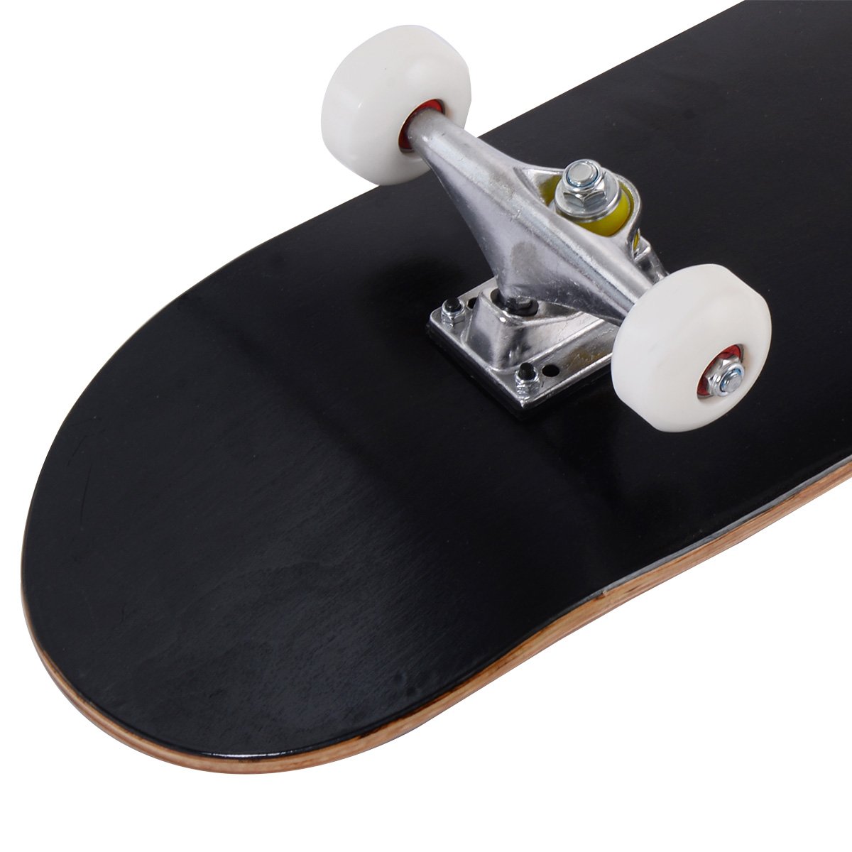 RELAX4LIFE Monopatín Infantil de 7 Capas de Madera de Arce, Skateboard con Rodamientos ABEC-7 y Ejes de Aluminio, Tabla Completa para Principiantes y Niños Menores de 40kg, 79 x 20 cm
