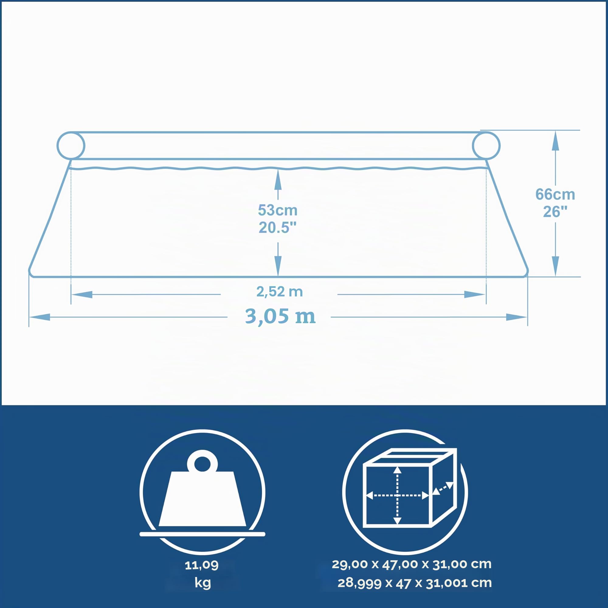 BESTWAY Fast Set Pool 305x76 cm, ohne Pumpe
