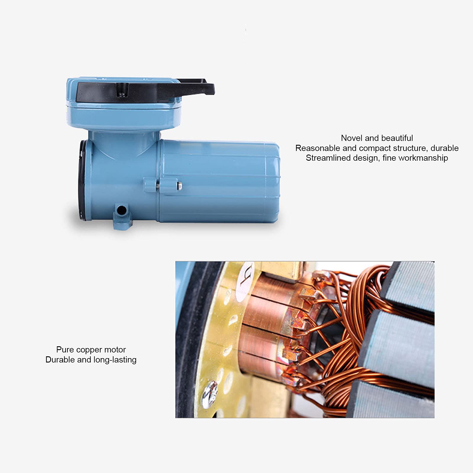 Denash Hochdruck Aquarium Luftpumpe 12V 18W - Aluminiumlegierung Für Teich & Aquakultur