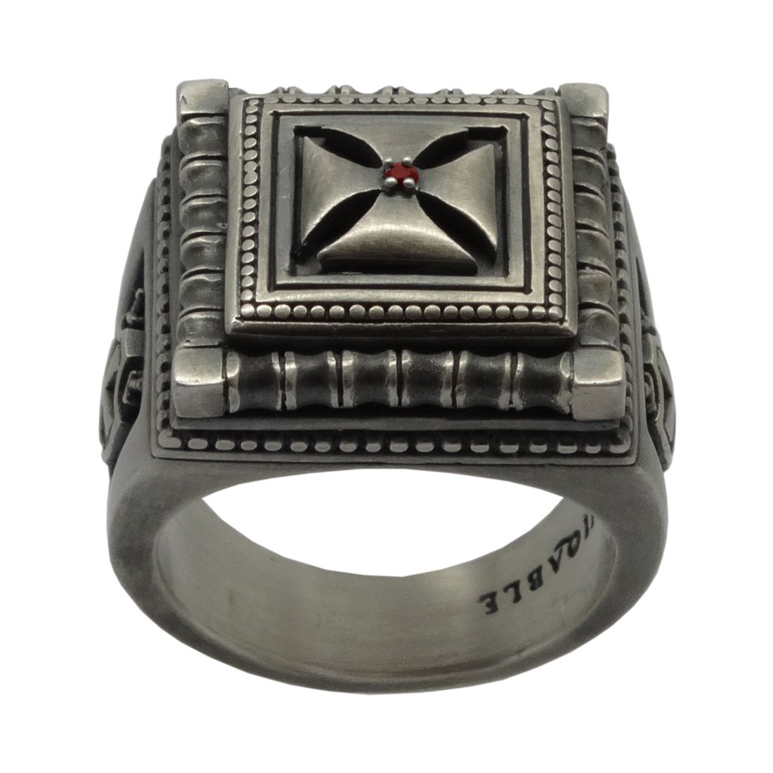 UniqableKnight Templar Masonic Cross Handmade Men Signet Ring Sterling Silver 925 KTR018