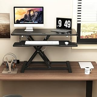 LBYGQ Standing Desk, Stepless Adjustment, Laptop Stand, Free Desk, Desk Riser, Office Work Table, Elevating Type, Foldable, Height Adjustable, Keyboard Tray, Multi-functional, Easy Storage for PC