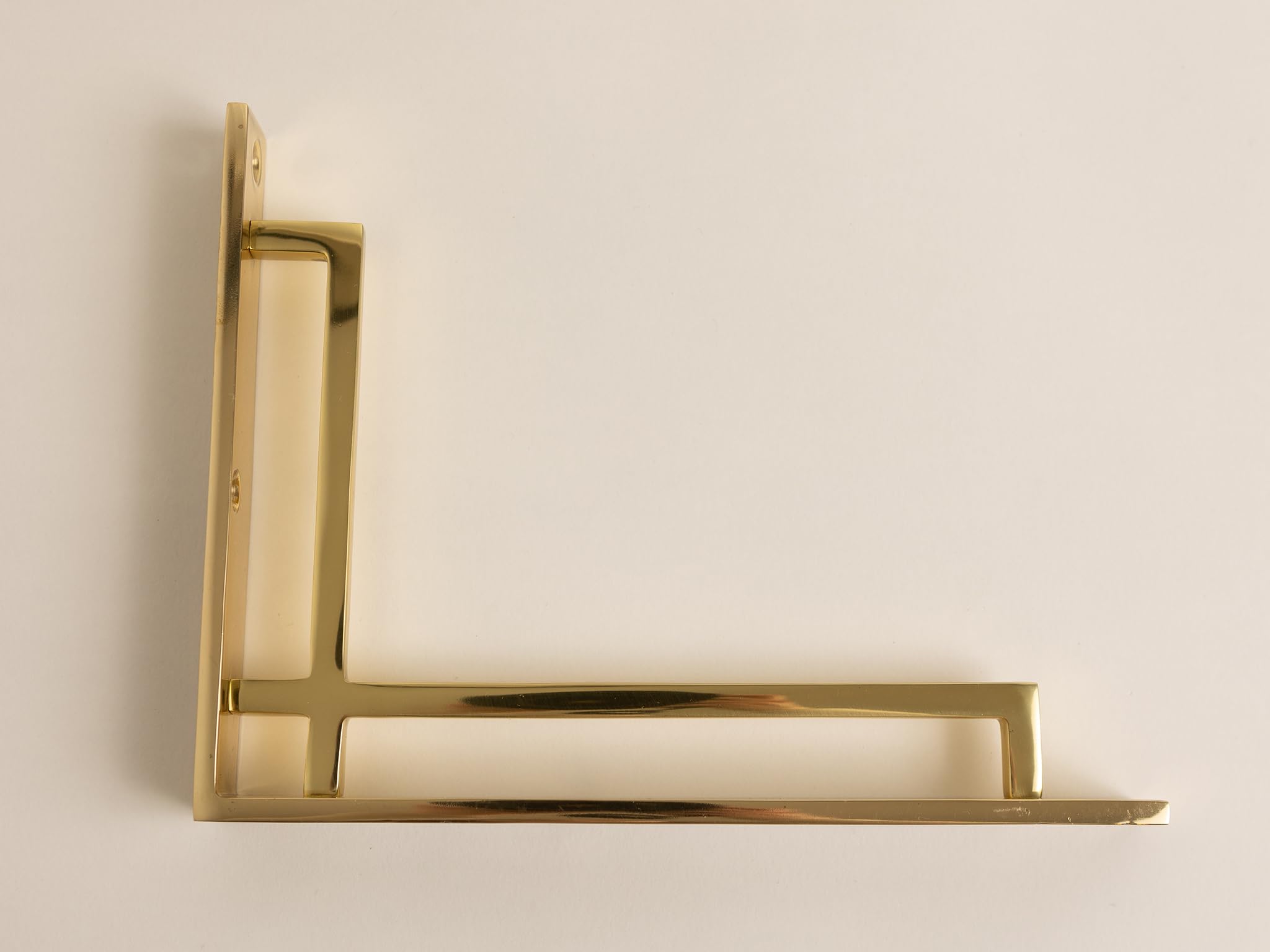 Polished Brass Art Deco Solid Brass Brackets | Brass Shelving Heavy Solid Cast Brass | Sold Individually
