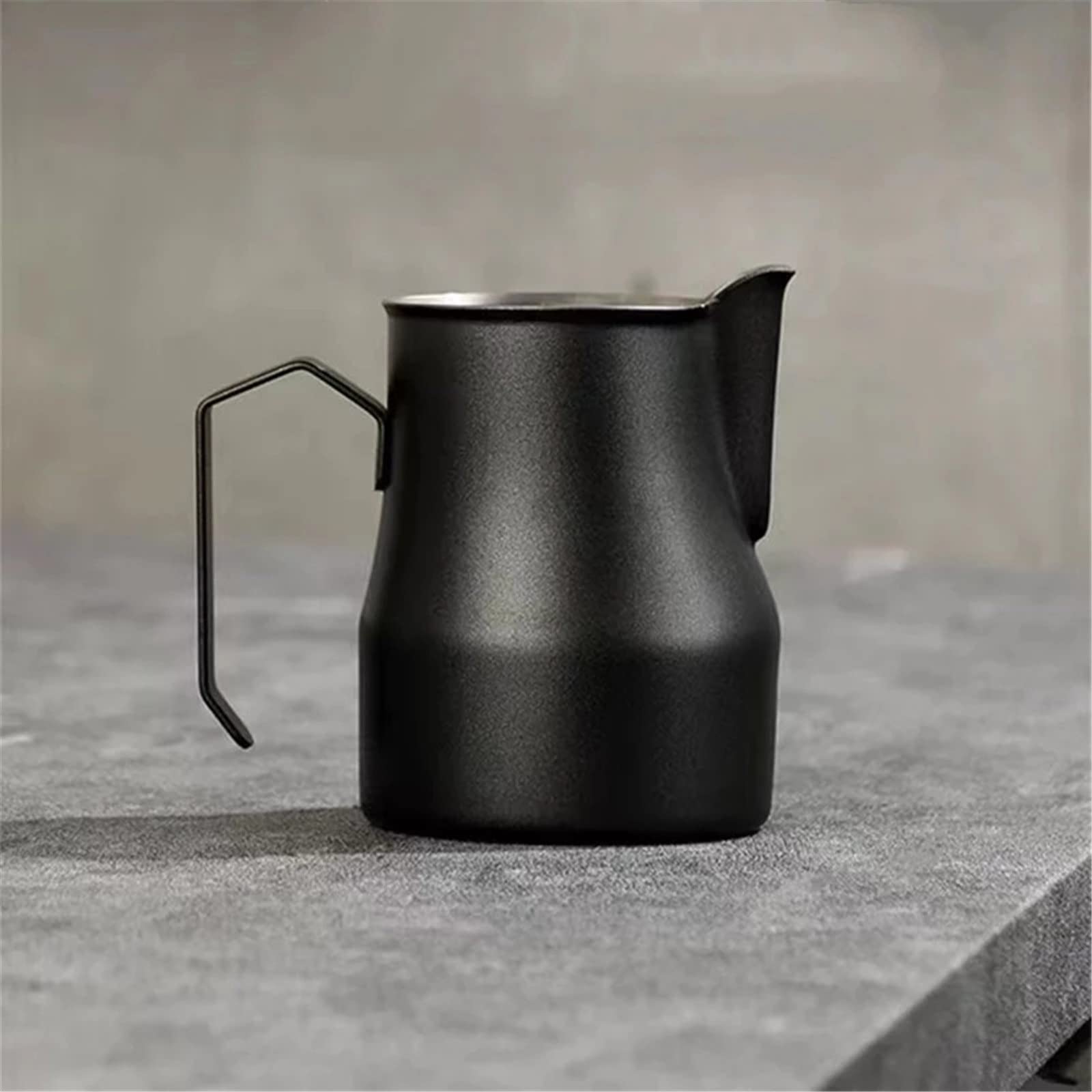 Jarras para Espumar leche Leche de acero inoxidable jarra taza café espresso barista artesanía con leche Barista del arte latte(Blanco,500ml)