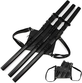 Amazon.co.jp: 【Azuiblc】日本刀 刀3本＋背掛け 木製 104cm 練習用