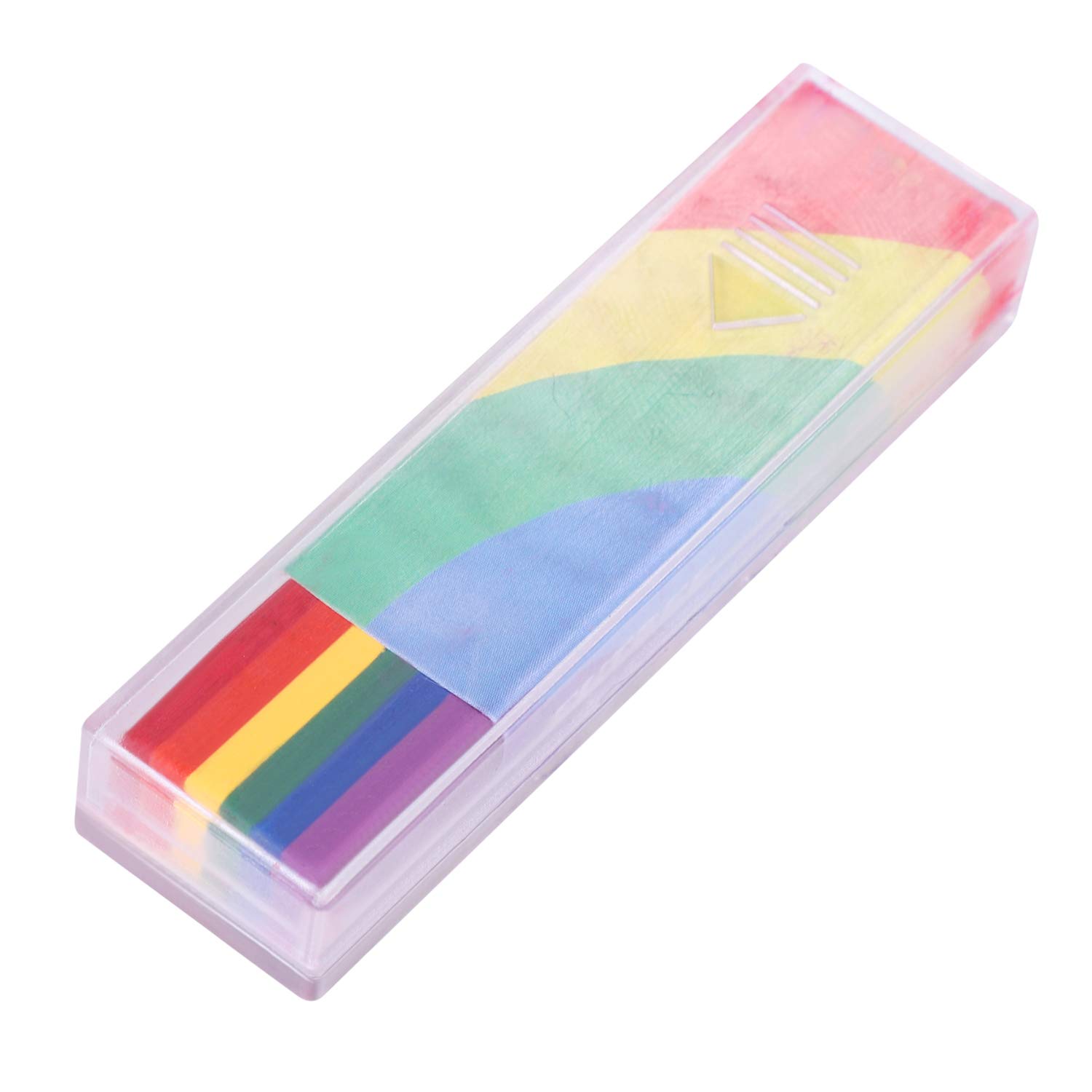 Rainbow Face Paint Face Painting Kit Gay Lesbian Pride Flag Color Face Paint LGBT Gay Pride Flag Face Body Painting Supplies Pocket Size Marches Events Festival Face Paint Makeup Palette