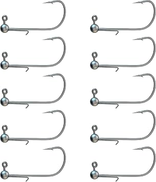 10pcs Jig Head Hook Set for Metal Trout Tackle 0.6/1/1.8/2.7g Jig Head Soft Swimbait Saltwater