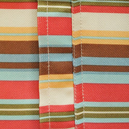 Dii Indoor/Outdoor Tabletop Collection Multi-Use, Machine Washable, Striped, Tablecloth, 60" Round W/Zipper, Summer Print #TOP3