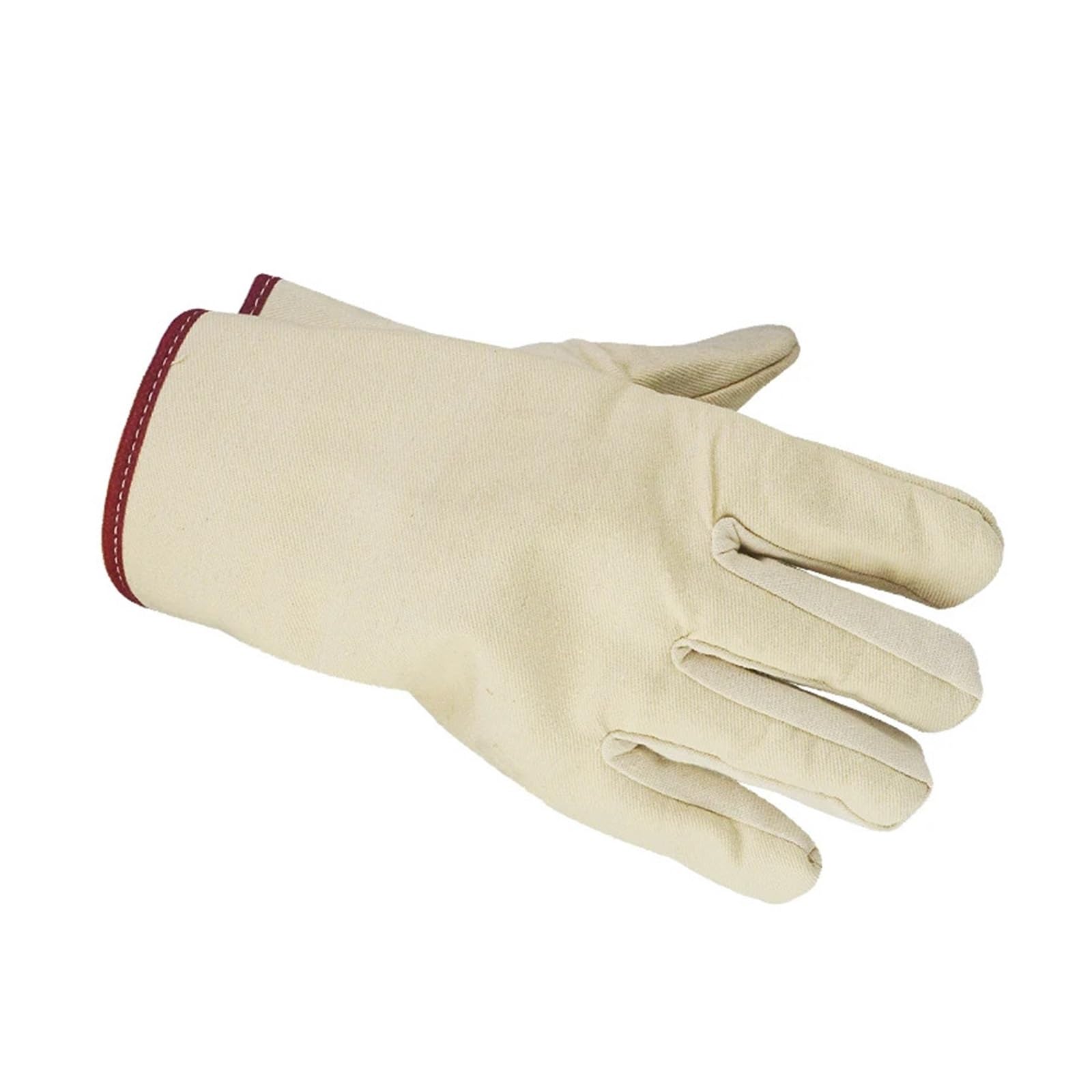 10 Pairs Canvas Welding Safety Work Gloves w/Palm Cowhide Reinforcement Thickened Liner Wear-Resistant & Anti-Slip