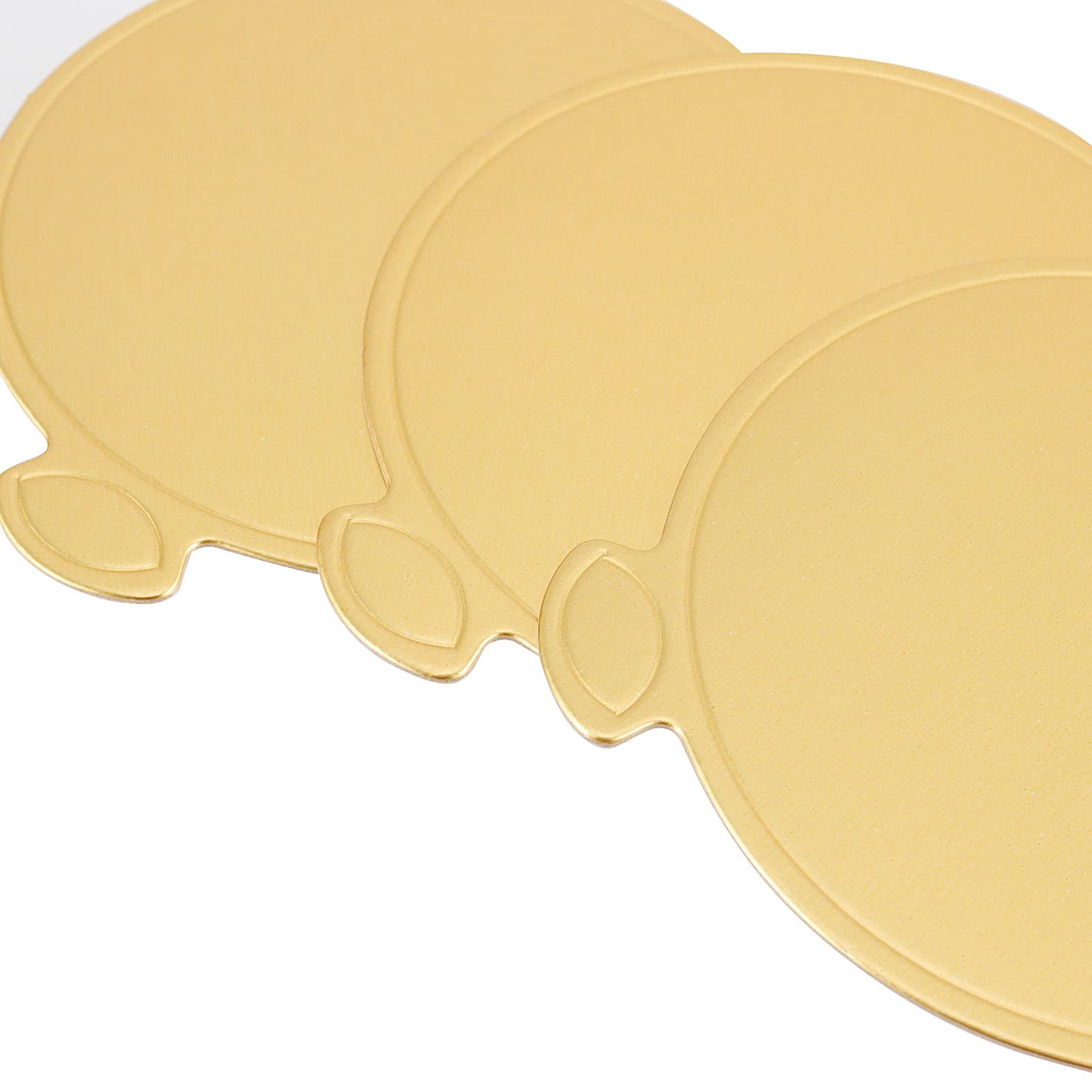 SEUNMUK Lot de 300 mini planches à gâteau rondes de 8,9 cm, de qualité alimentaire, résistantes à la graisse, jetables en carton doré, pour petits gâteaux