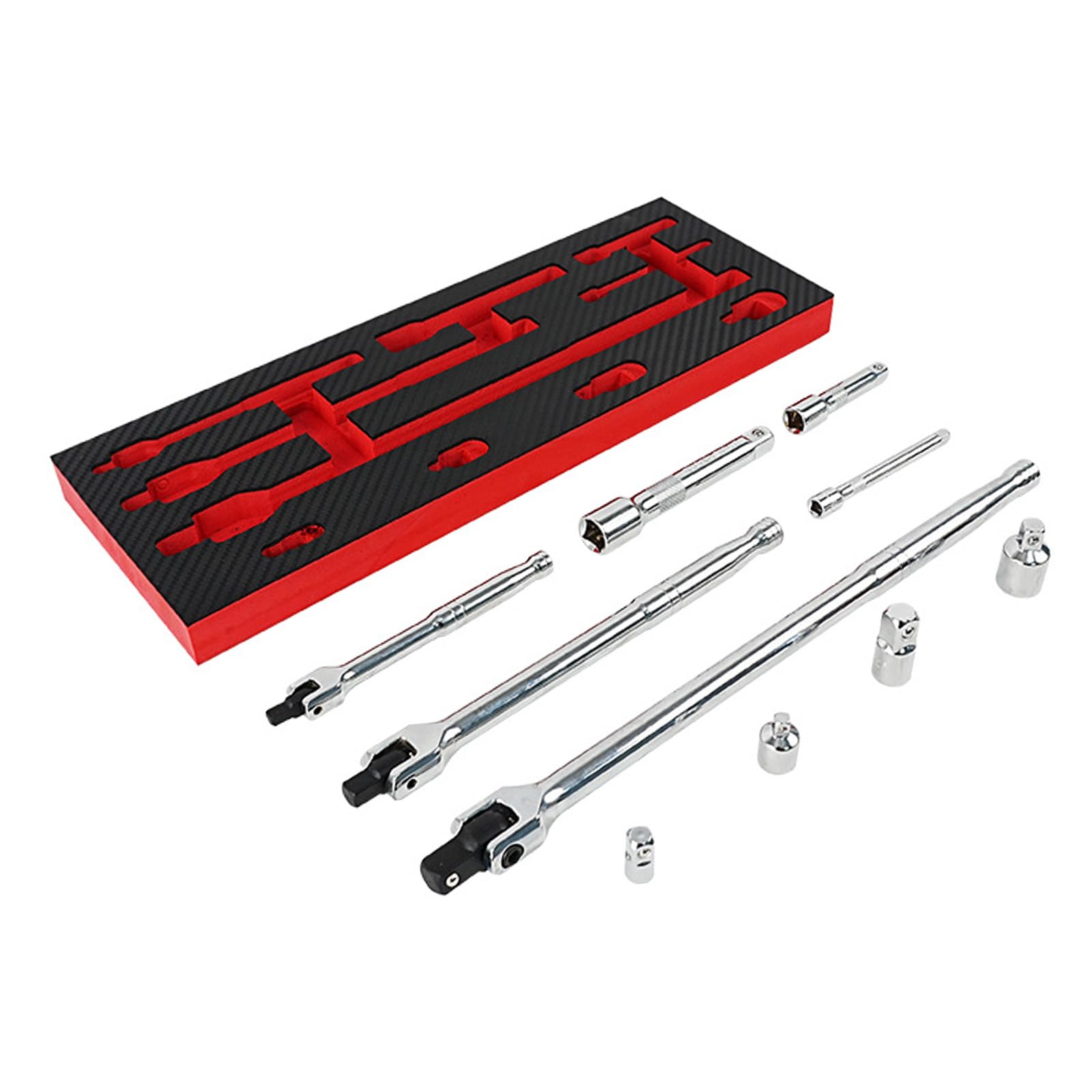 Ljmyy Alloy F Rod Socket Adapter Breaker Rod Set With 180Degree Swivels Head For Automotive Repair And Mechanical Maintenance
