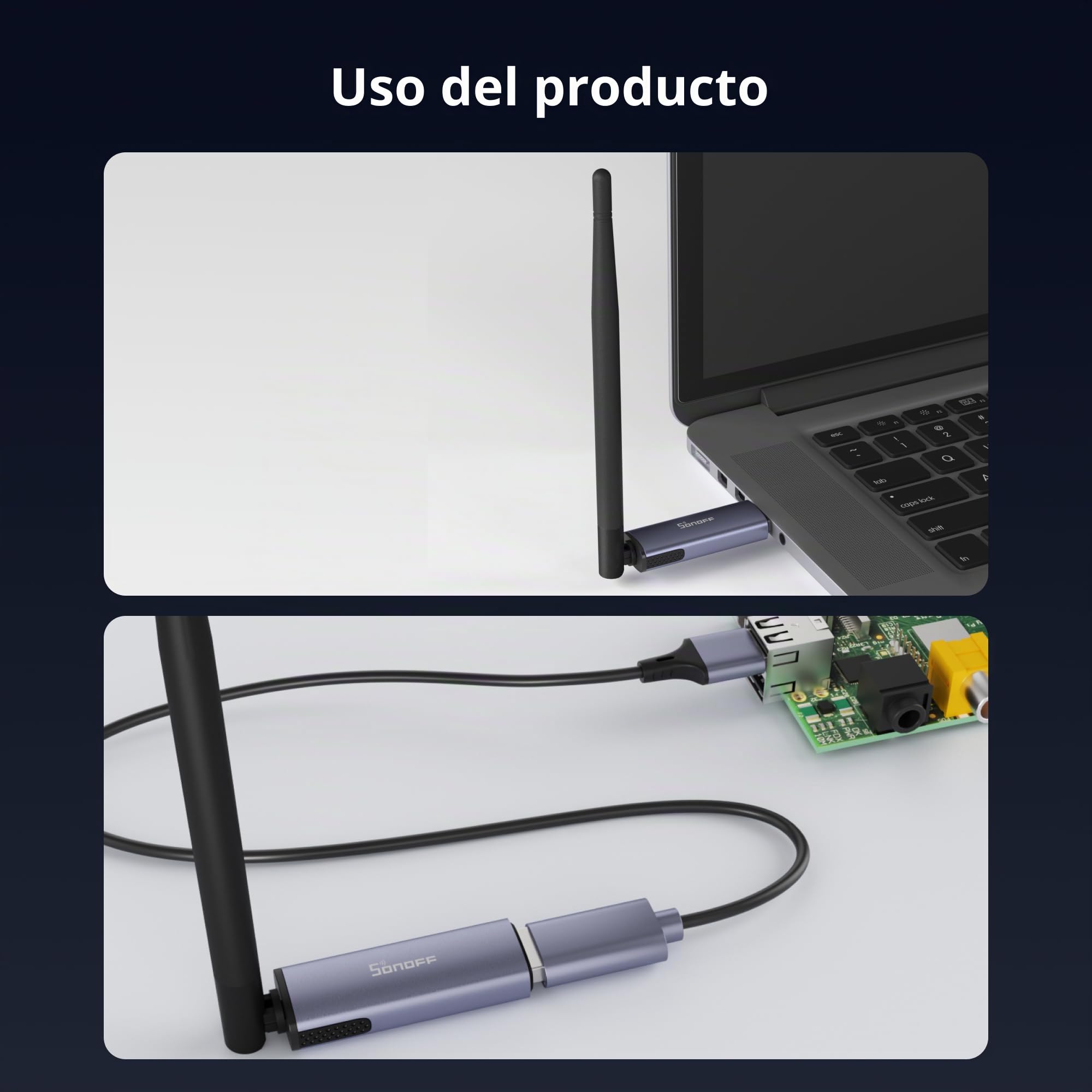 SONOFF Zigbee 3.0 USB Dongle Plus MG24, coordinador y enrutador Zigbee con Chip EFR32MG24, Antena 3dBi, Compatible con Home Assistant, Zigbee2MQTT, openHAB