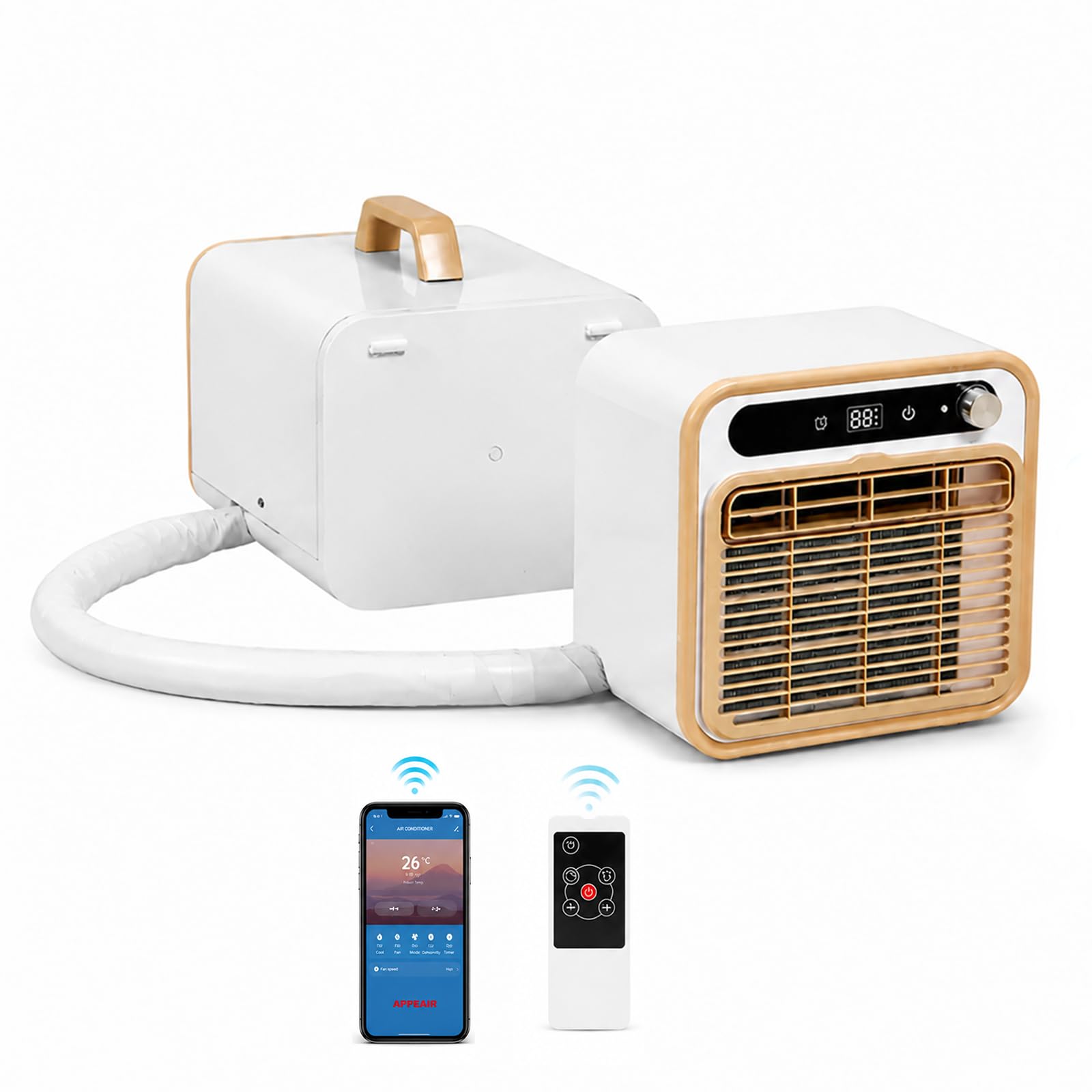 Aire Acondicionado portátil de 2M, Unidad de CA de la Tienda de 5000 BTU con el diseño Dividido, enfriamiento Elegante silencioso para la Oficina de la Sala de Camping