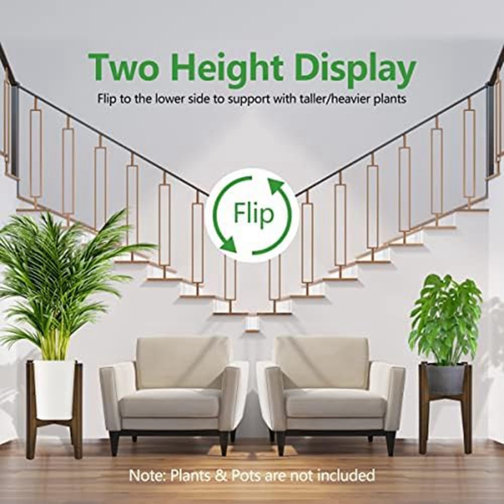 Soporte para Plantas Ajustable Moderno Soporte para Plantas de Interior Soporte de Esquina para Flores para Interiores y Exteriores Se Adapta a Macetas de 18 a 30 Cm
