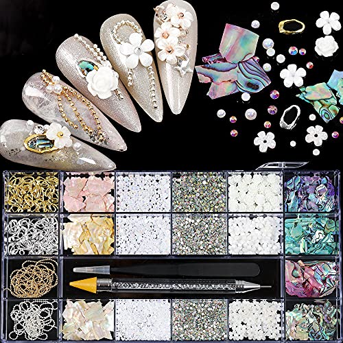 Crystal rhinestone nail art sets,20 kinds of including ab crystal…
