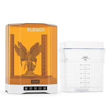 ELEGOO Mercury Plus 3.0 Larger Wash and Cure Station, Resin Curing Machine for LCD/SLA/DLP 3D Printing Models, Best for Saturn, Mars 3D Printer, Washing Size of 230 * 135 * 260mmm