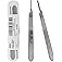 JMU 2 Pcs Scalpel Handle No 3, Stainless Steel Dermaplane Handle for Blades No. 10 10R 11 12 13 14 15 15A and 15C
