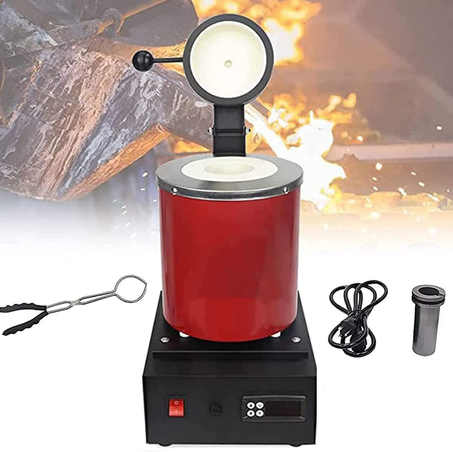 Máquina de fusión digital de oro y plata de 1150 °C automática