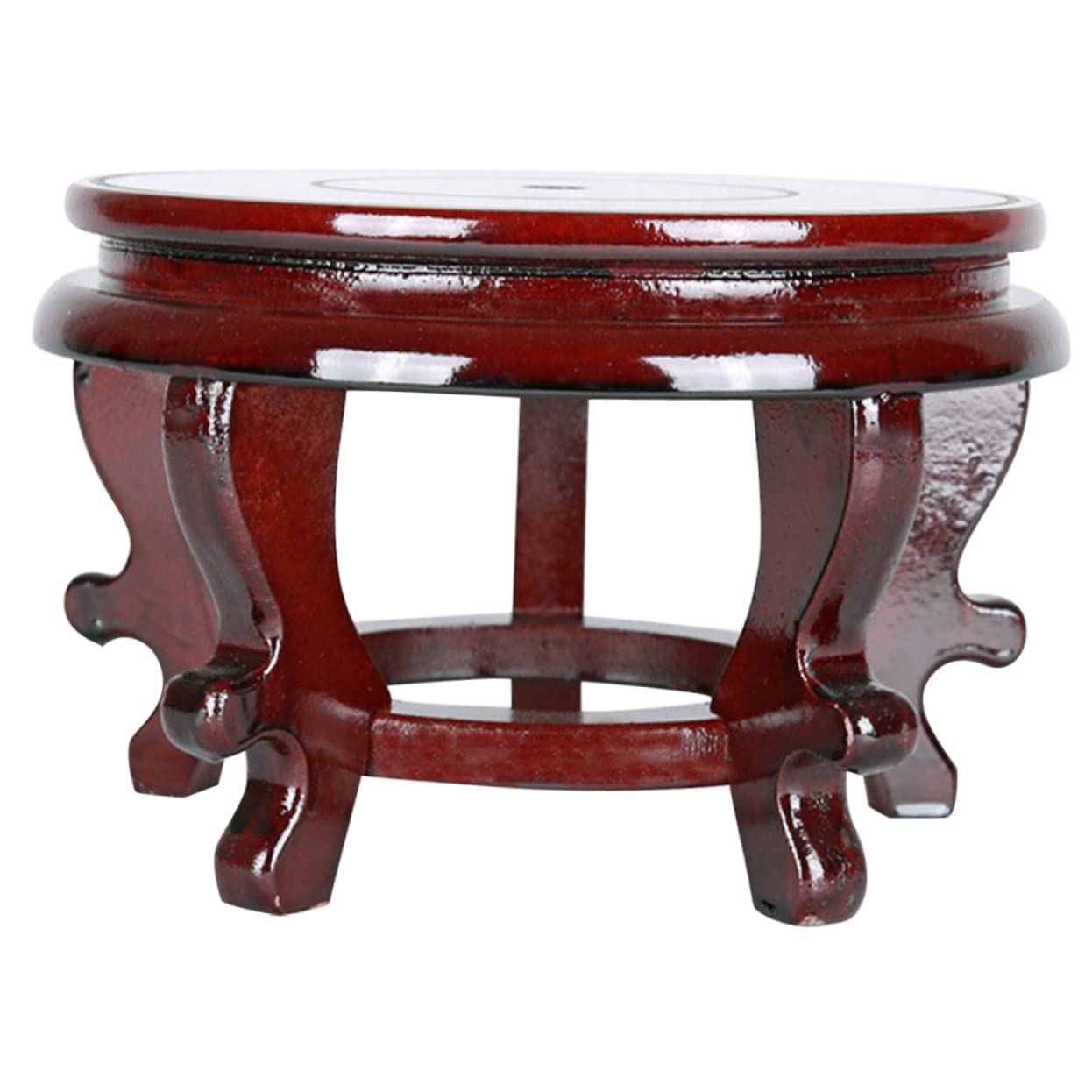 Flower Pot Base Wood Flowerpot Holder Tall Plant Stand Fishbowl Oriental Planter Stand Oriental Decor Round Plant Stand Fish Tank Ornaments Plant Bench Indoor Corner Potted Plant