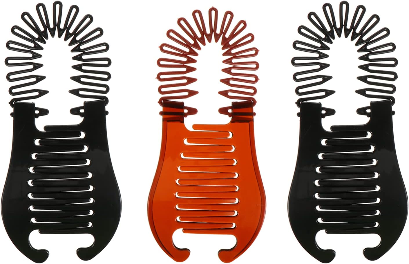 Lurrose 6pcs Flexible Banana Hair Clips Interlocking Hair Clips Hair