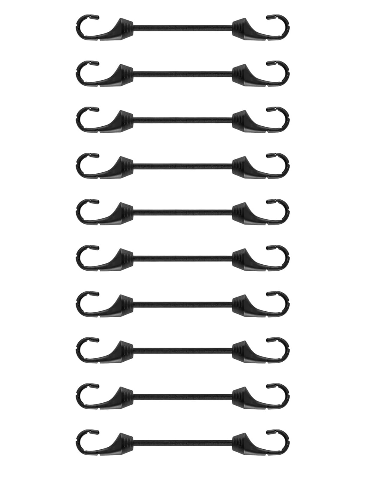 Joneaz Mini Bungee Cord with Hooks 2 inch, 10-Piece, UV Resistant, 5 mm Diameter Elastic Rubber Cord…