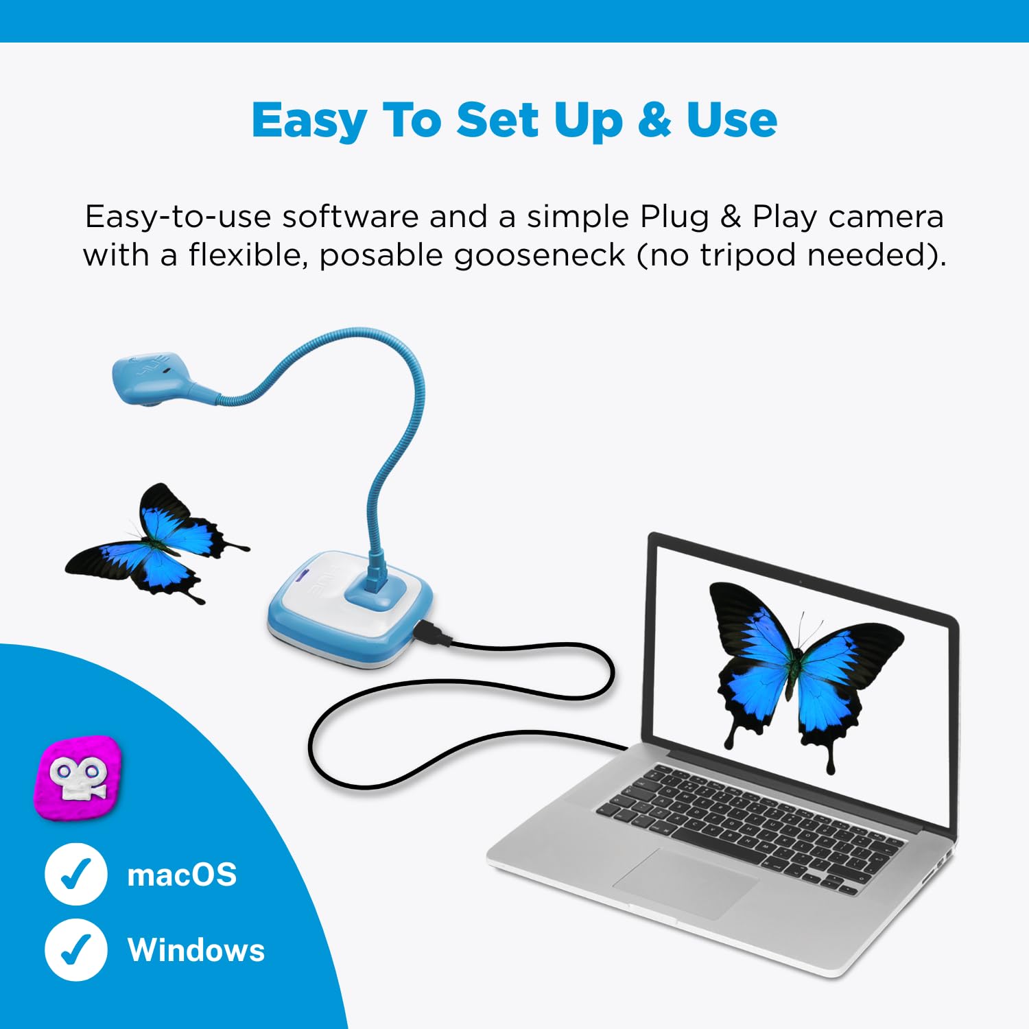 HUE Animation Studio Pro : Kit Stop Motion (Caméra Flexible Full