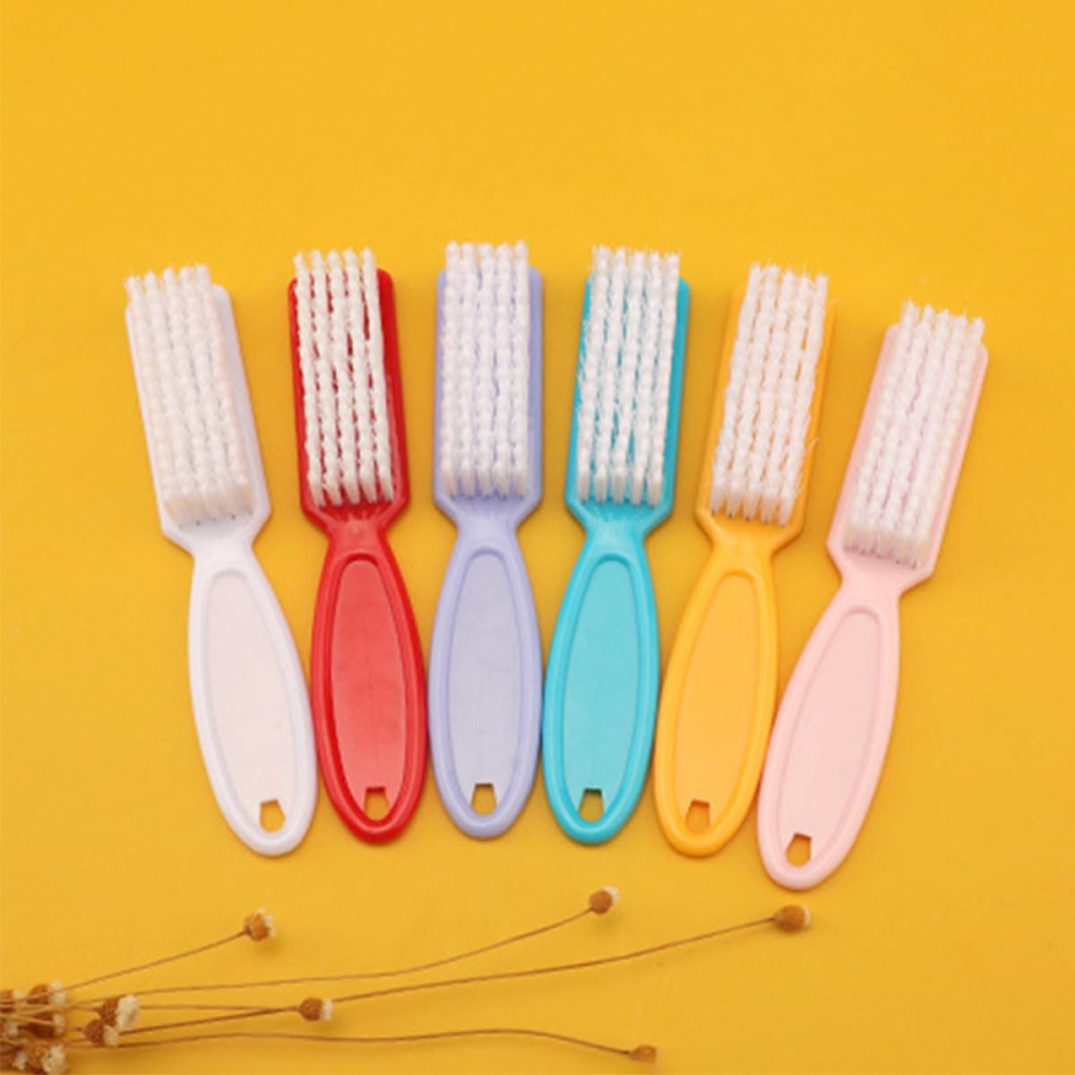 Spazzola per Unghie da Manicure Piccola 24 Pezzi Setole Flessibili e Manico Ergonomico, Strumenti per Pulizia Unghie e Accessori per Uso Domestico e Professionale Colore Casuale